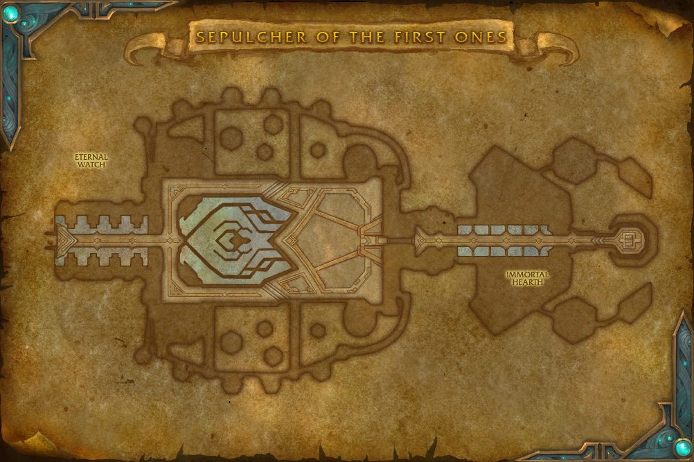 Sepulcher of the First Ones map with 1 boss location
