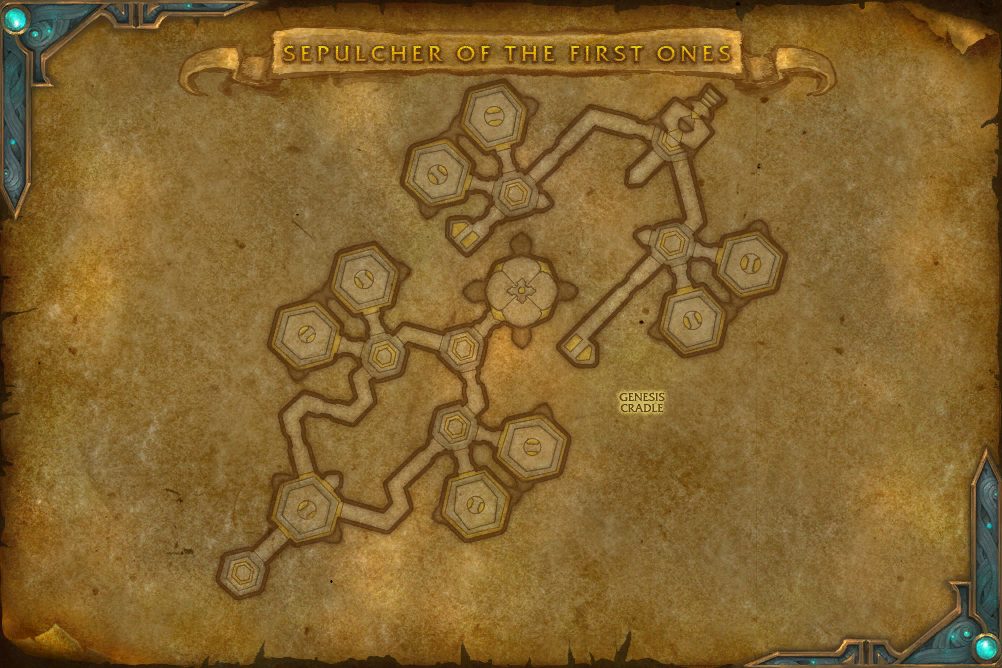 Sepulcher of the First Ones map with 1 boss location