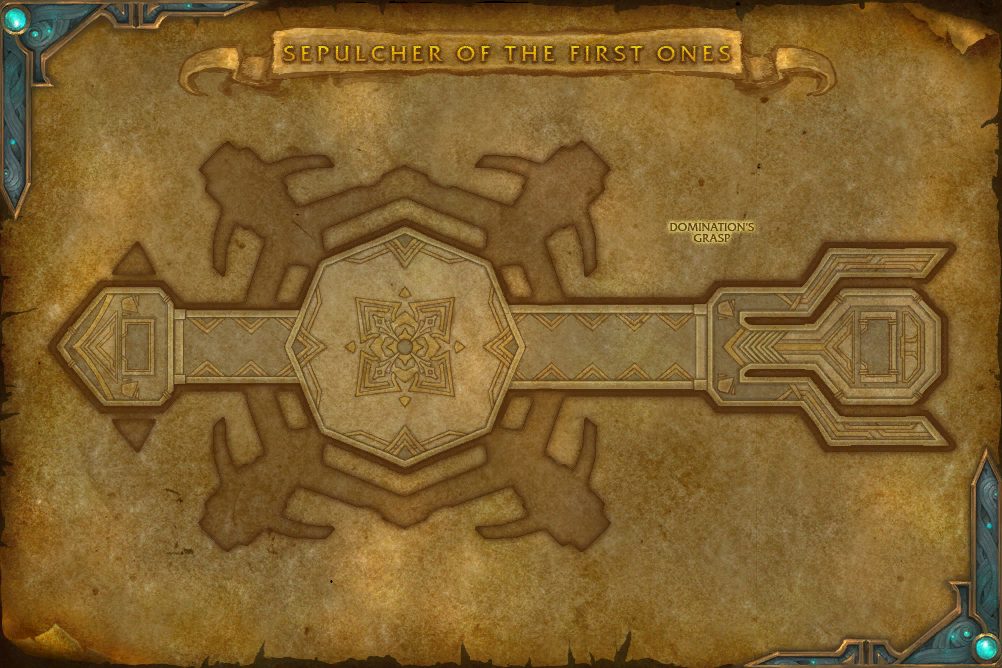 Sepulcher of the First Ones map with 1 boss location
