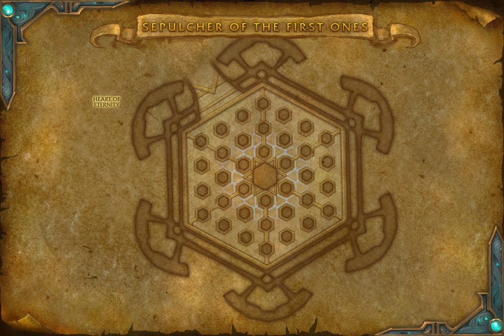 Sepulcher of the First Ones map with 1 boss location