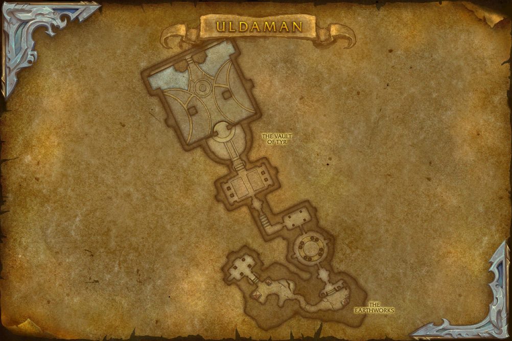 Uldaman: Legacy of Tyr map with 1 boss location