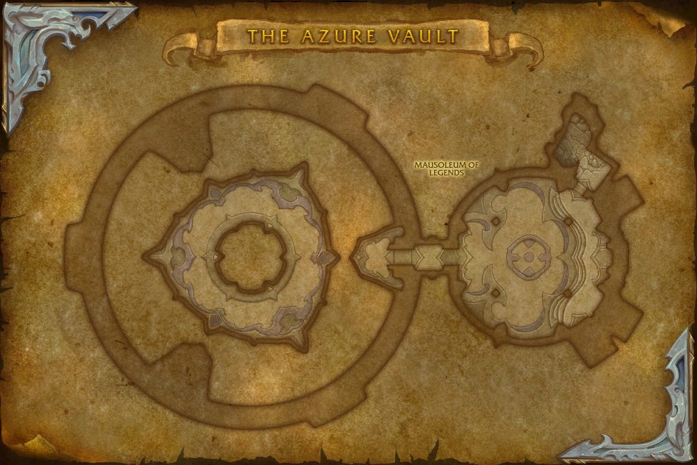 The Azure Vault map with 1 boss location