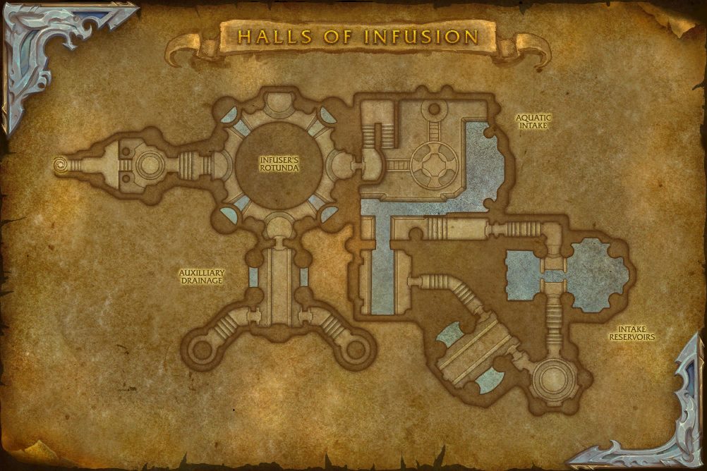 Halls Of Infusion map with 1 boss location