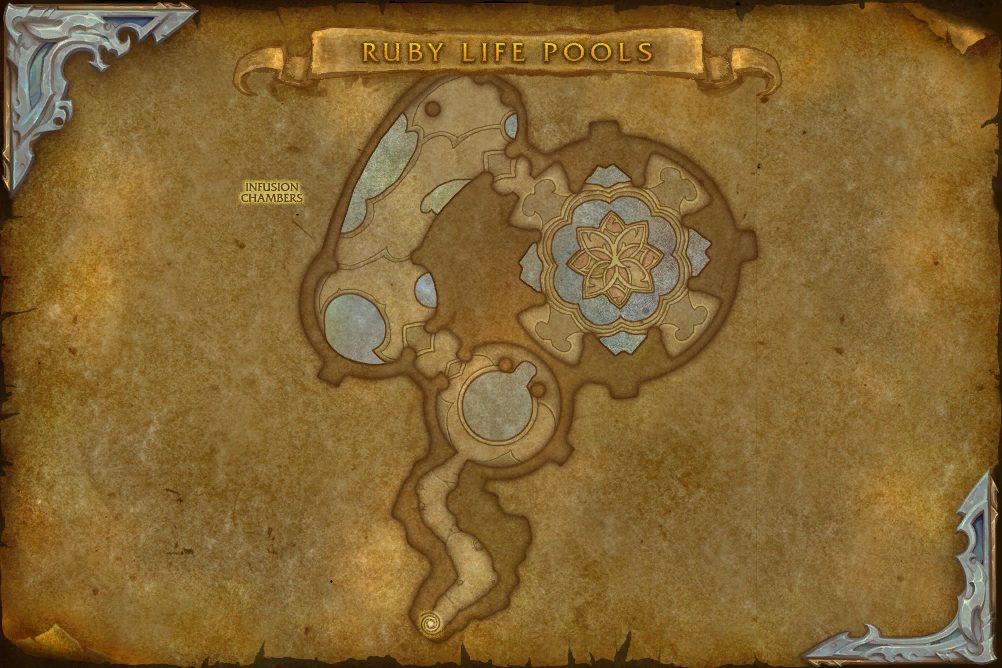 Ruby Life Pools map with 1 boss location