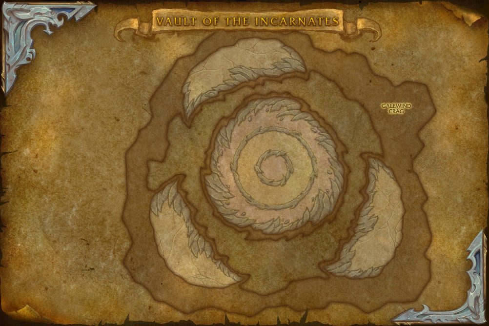 Vault of the Incarnates map with 1 boss location