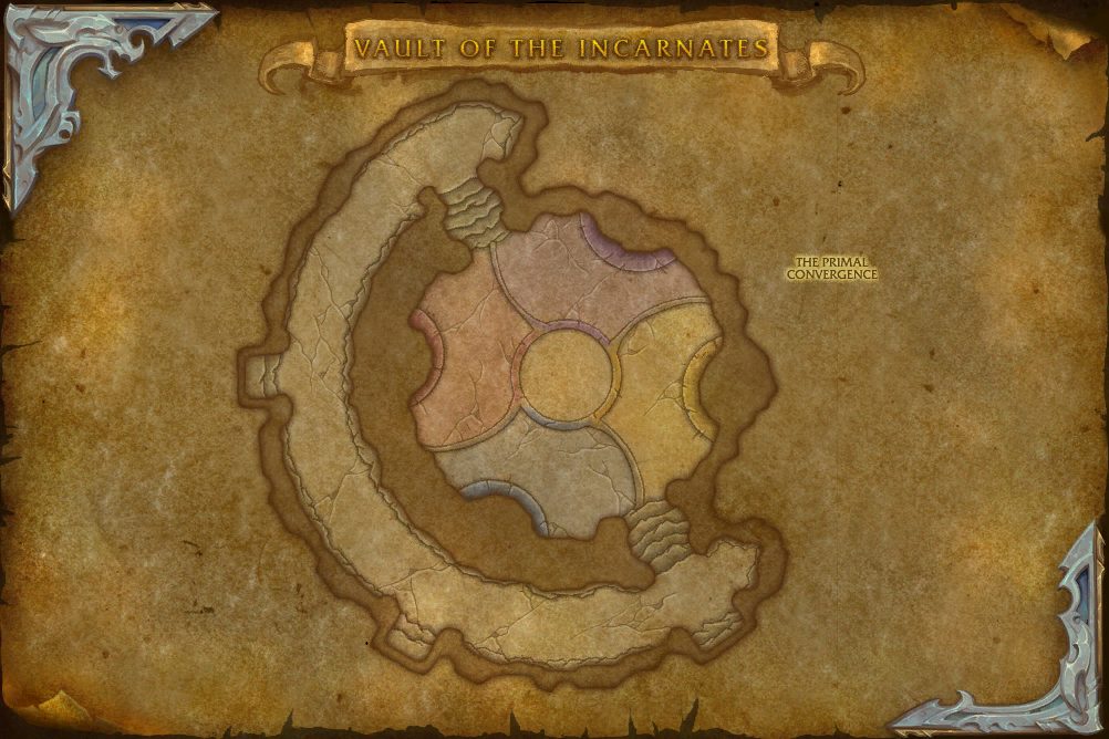 Vault of the Incarnates map with 1 boss location