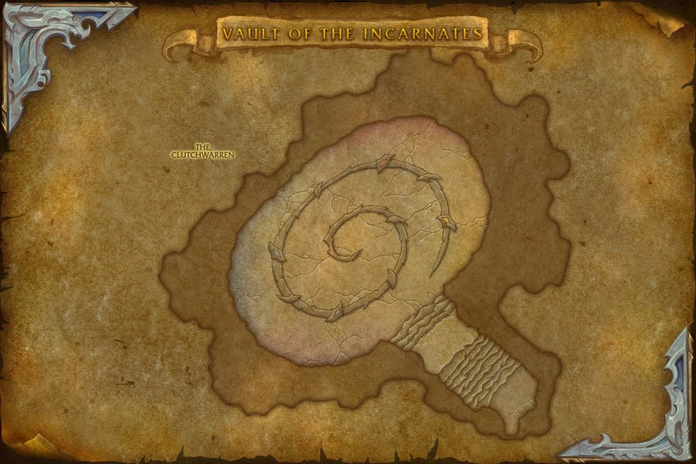 Vault of the Incarnates map with 1 boss location