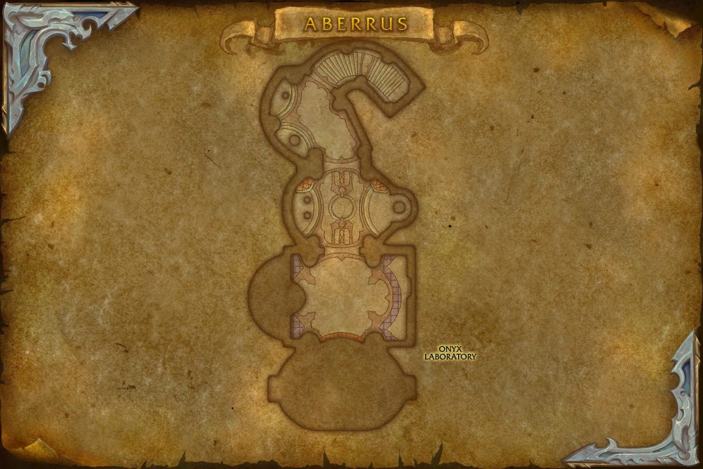 Aberrus, the Shadowed Crucible map with 1 boss location