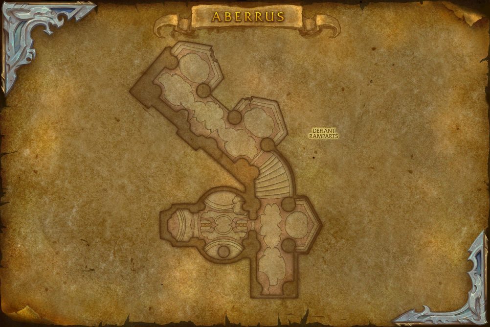 Aberrus, the Shadowed Crucible map with 1 boss location