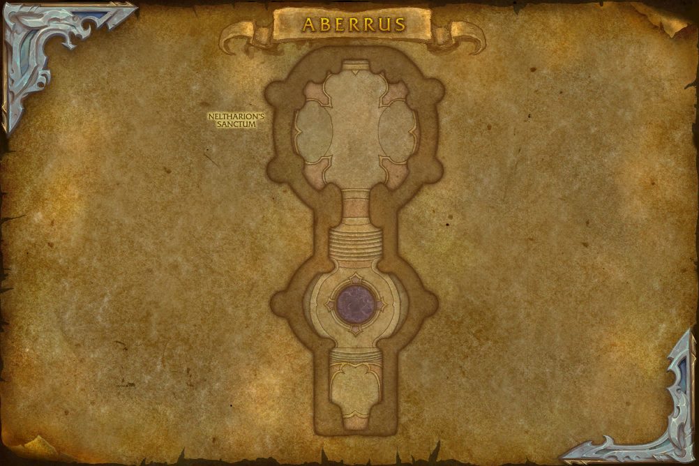 Aberrus, the Shadowed Crucible map with 1 boss location