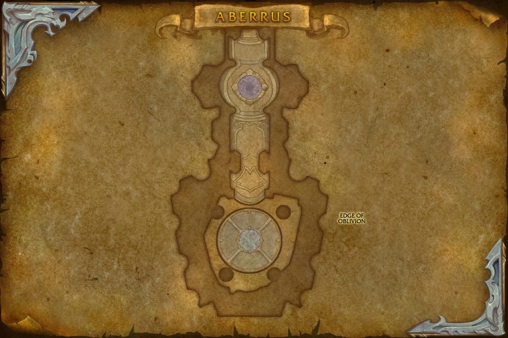 Aberrus, the Shadowed Crucible map with 1 boss location