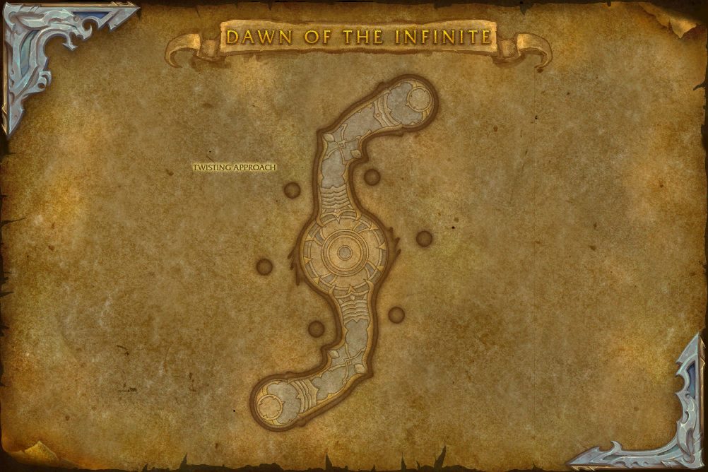 Twisting Approach map with 1 boss location