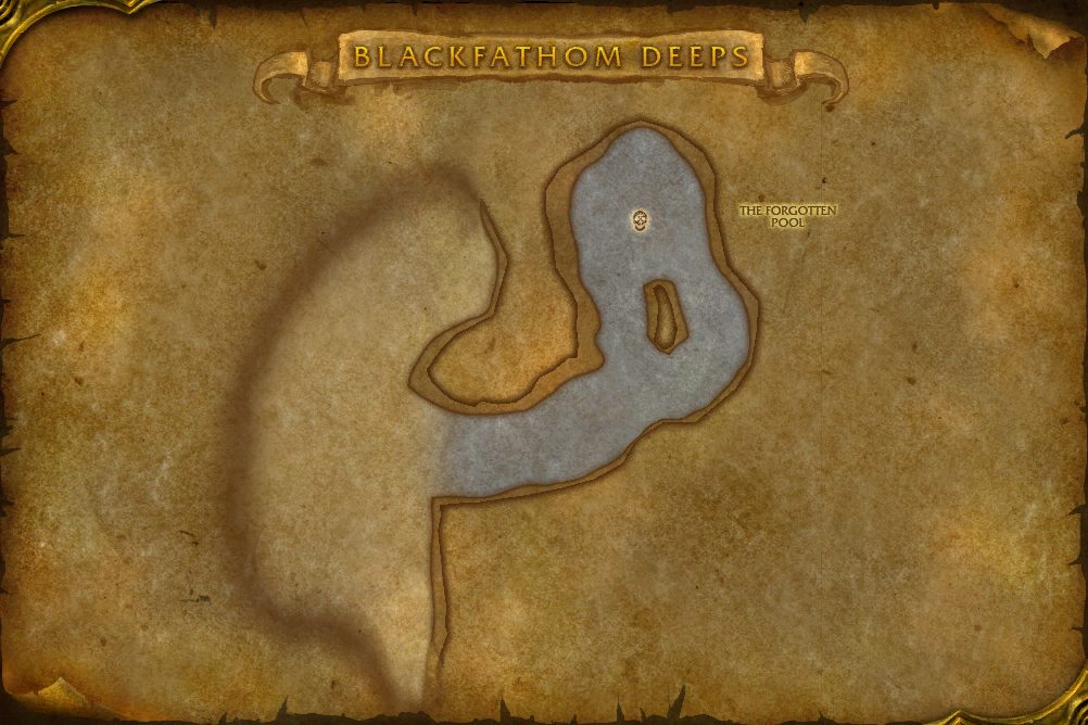 Blackfathom Deeps map with 1 boss location