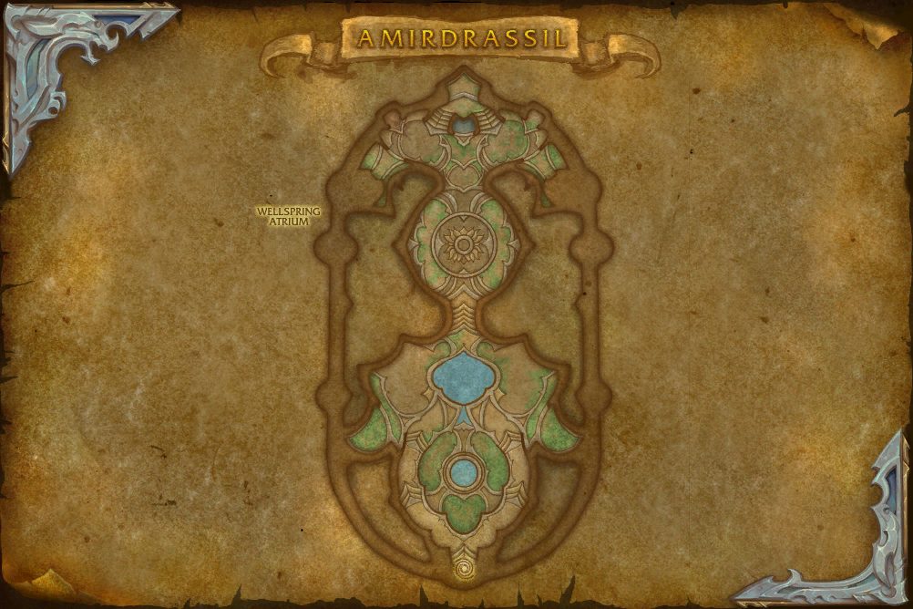 Amirdrassil map with 2 boss locations