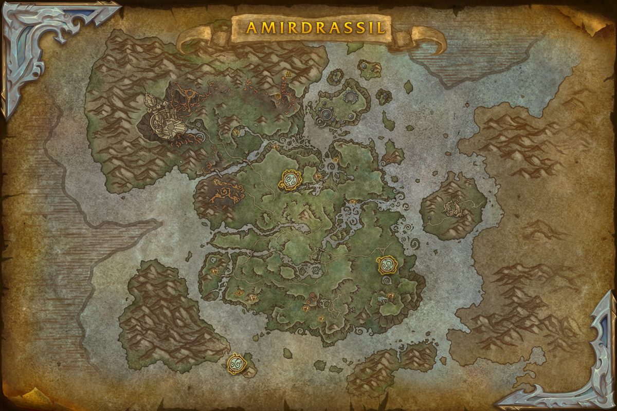 Amirdrassil map with 1 boss location