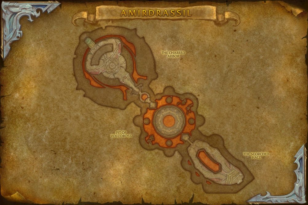 Amirdrassil map with 2 boss locations