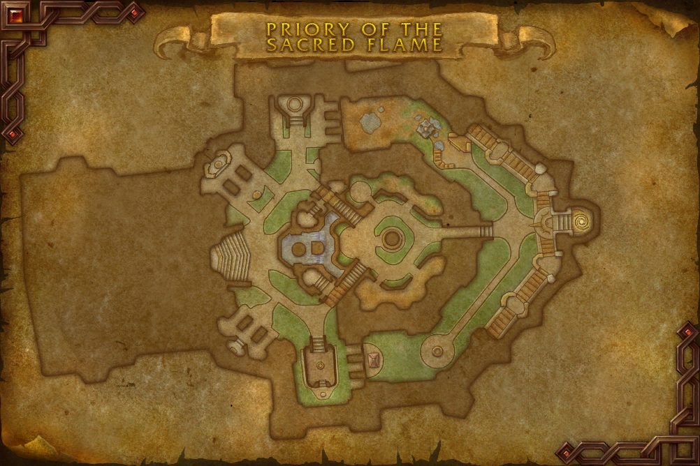 Priory of the Sacred Flame map with 1 boss location
