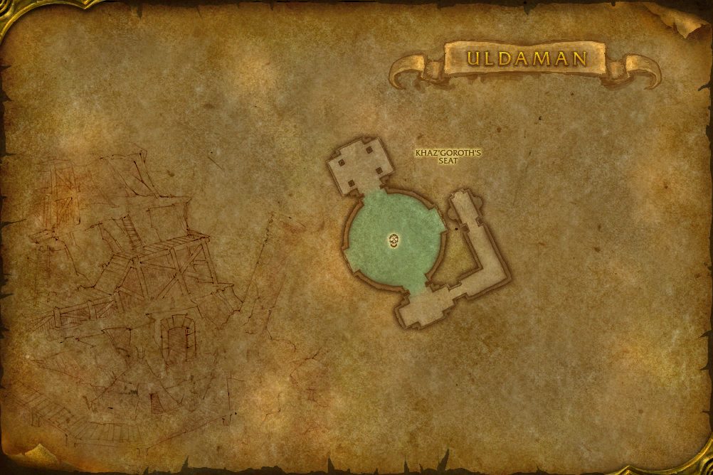 Uldaman map with 1 boss location