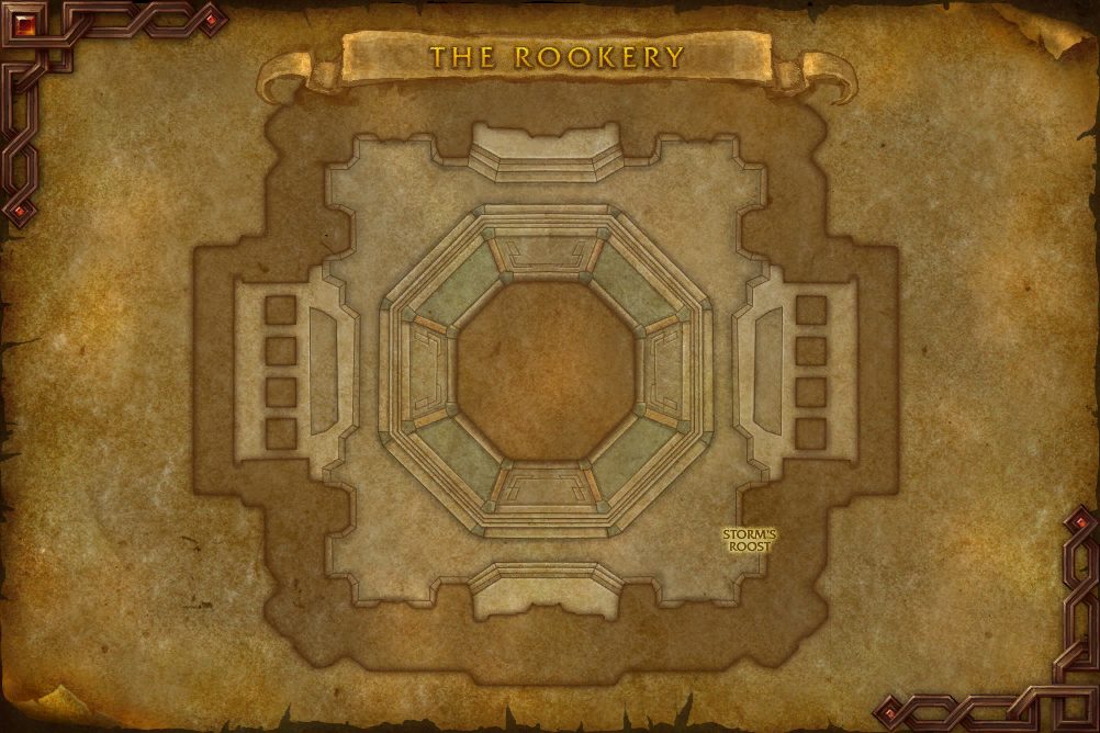 The Rookery map with 1 boss location