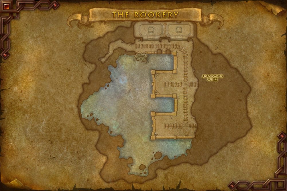The Rookery map with 1 boss location