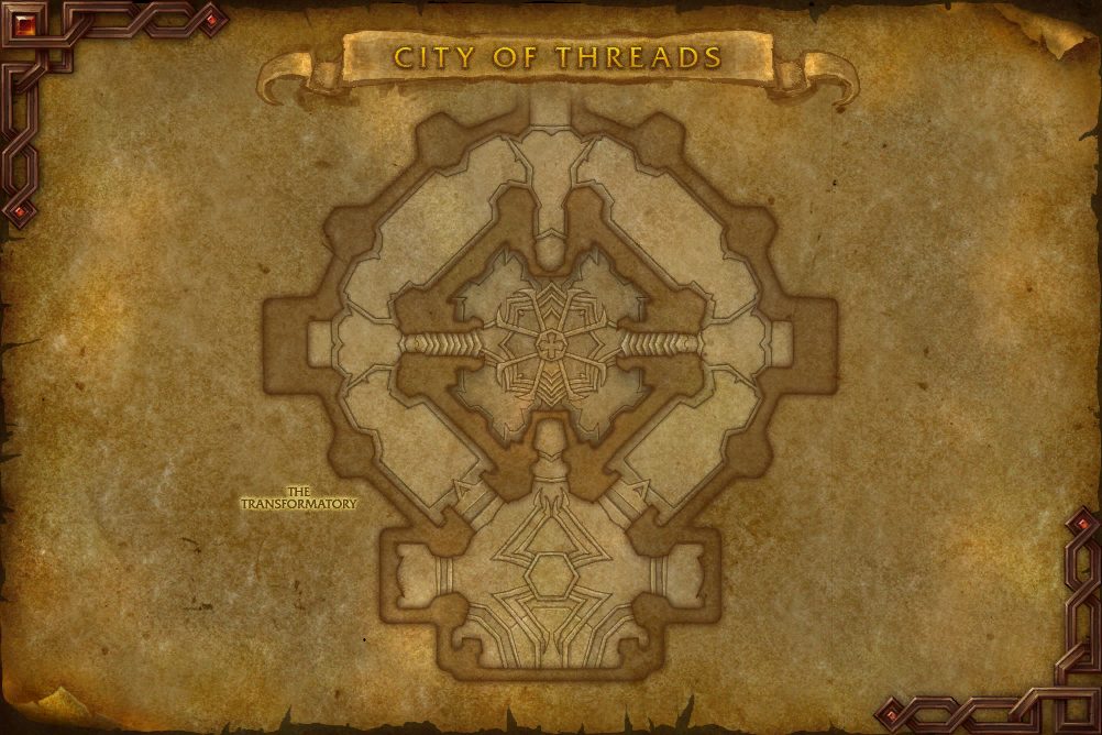 City of Threads map with 2 boss locations