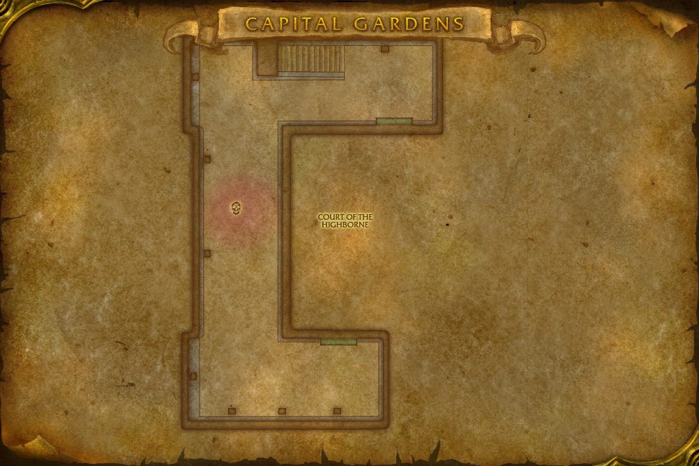 Dire Maul map with 1 boss location