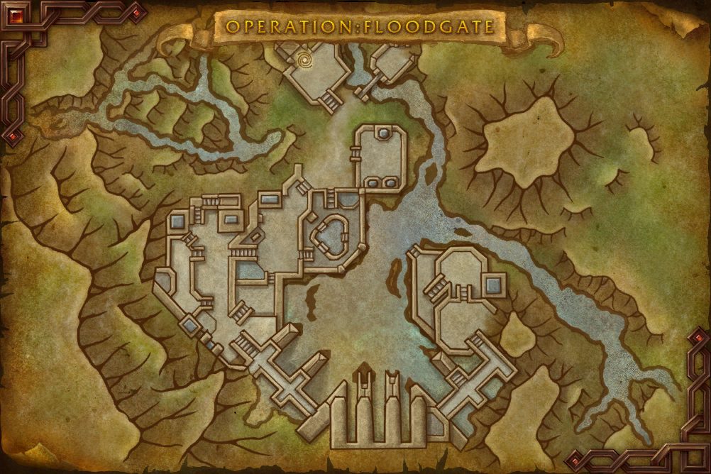 Operation: Floodgate map with 3 boss locations