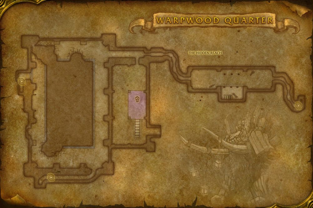 Dire Maul map with 1 boss location
