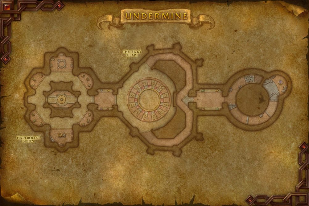Undermine map with 1 boss location