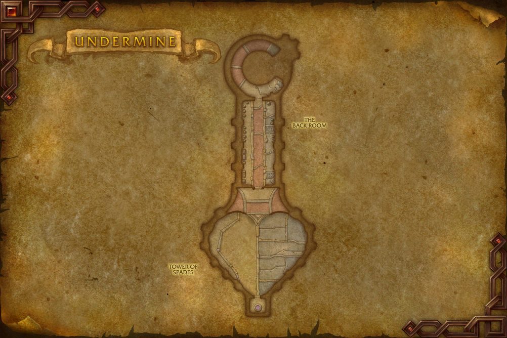 Undermine map with 1 boss location