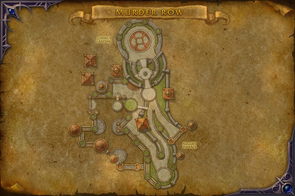 Augurs' Terrace map with 2 boss locations