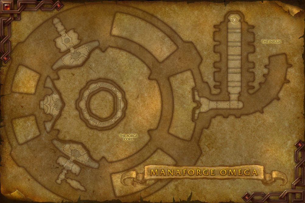 Manaforge Omega map with 1 boss location