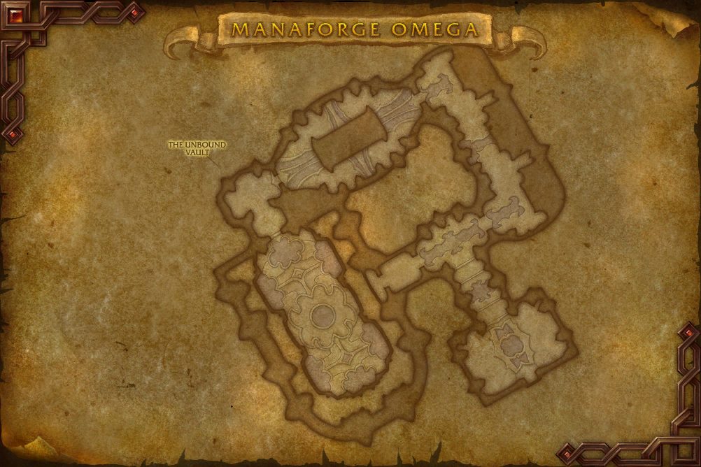 Manaforge Omega map with 1 boss location