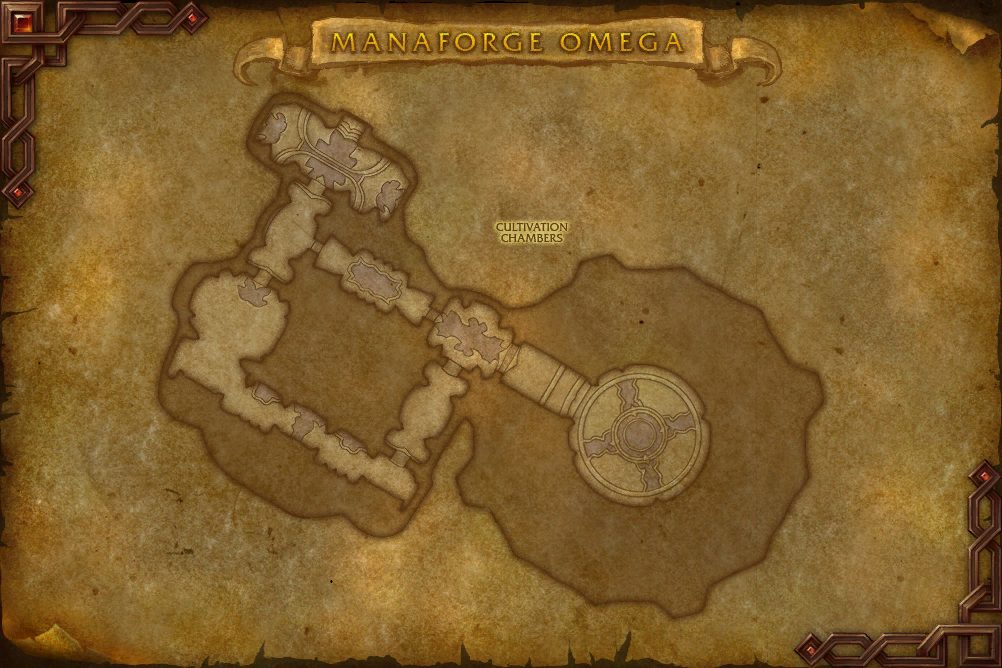 Manaforge Omega map with 1 boss location