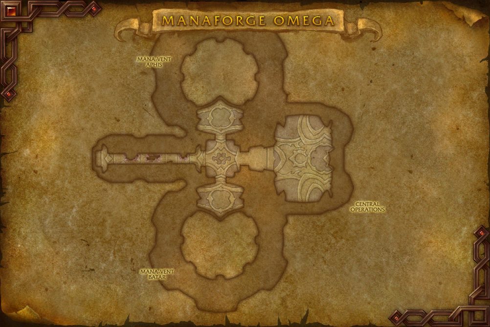 Manaforge Omega map with 1 boss location