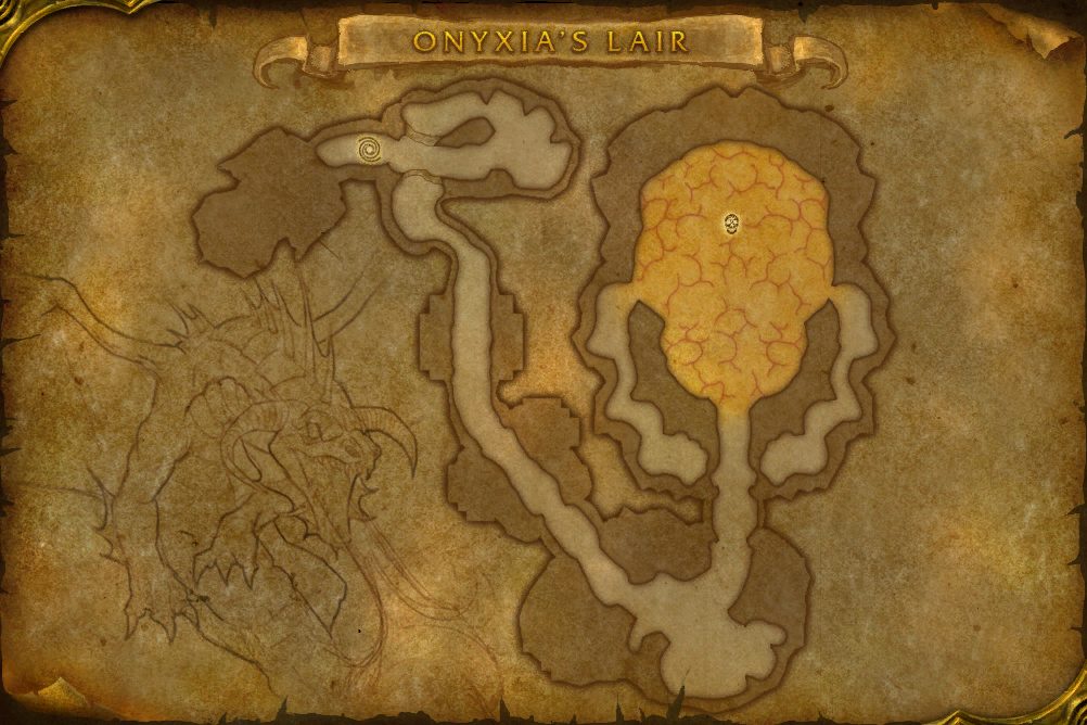 Onyxia's Lair map with 1 boss location
