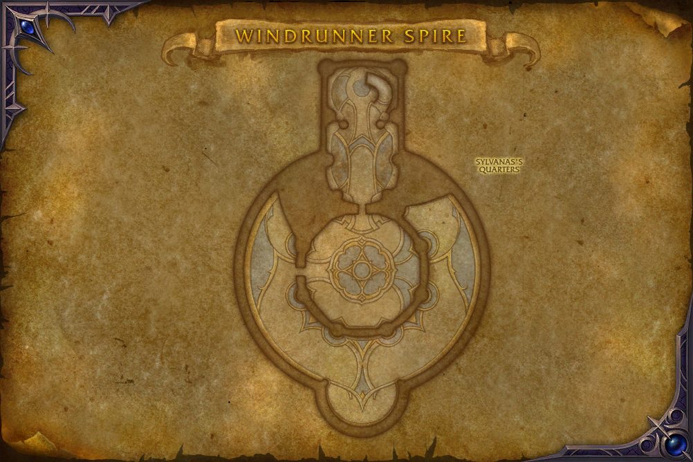 Windrunner Spire map with 1 boss location