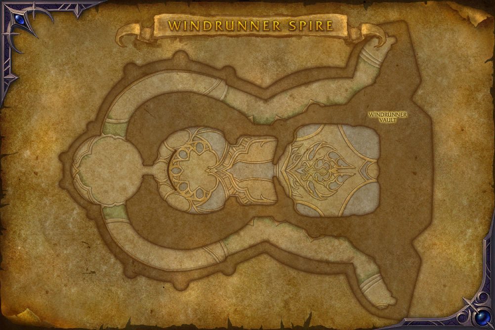Windrunner Spire map with 1 boss location