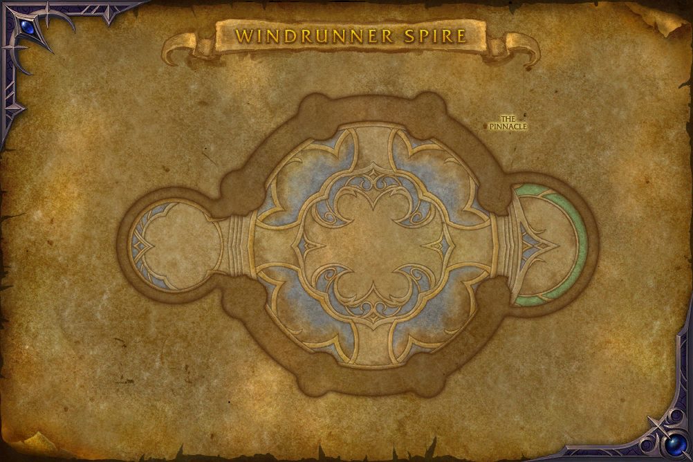 Windrunner Spire map with 1 boss location