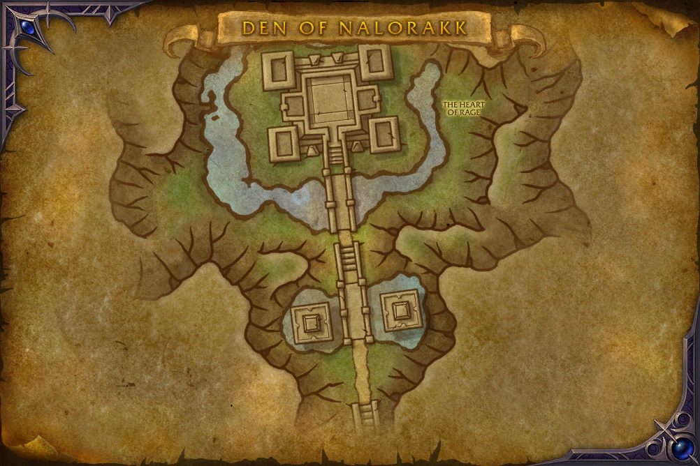 Den of Nalorakk map with 1 boss location