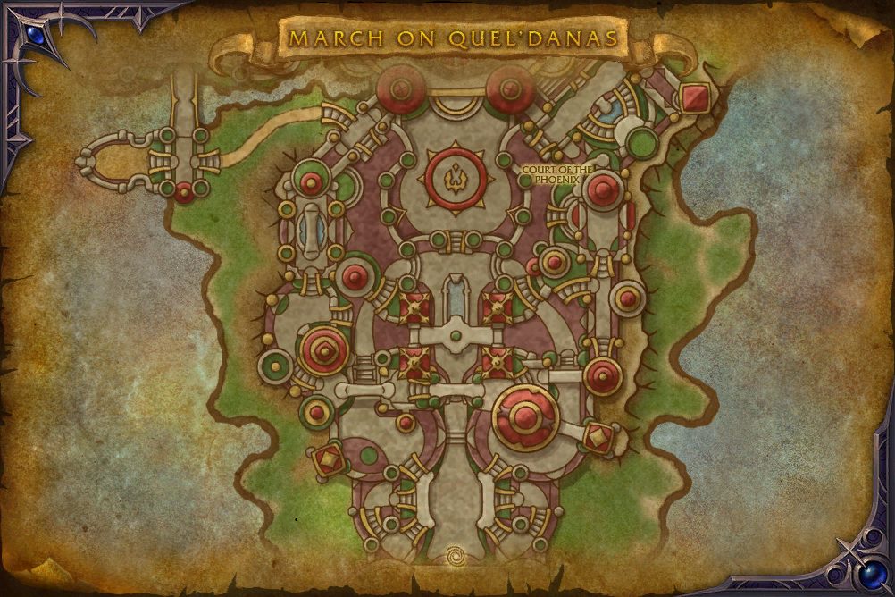 March on Quel'Danas map with 1 boss location