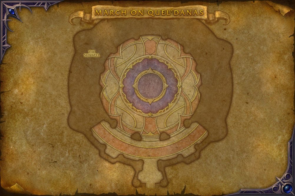 March on Quel'Danas map with 1 boss location