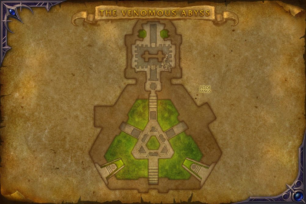 The Venomous Abyss map with 1 boss location