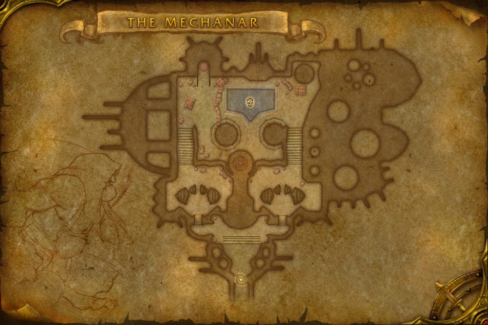 The Mechanar map with 1 boss location