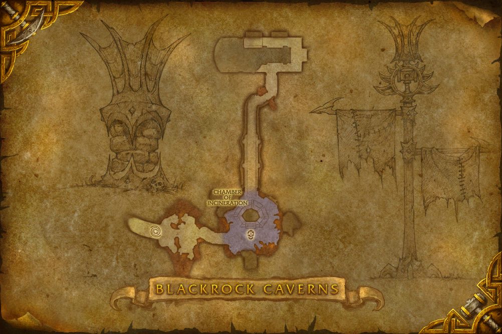 Blackrock Caverns map with 1 boss location