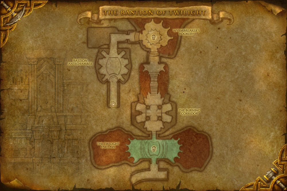 The Bastion of Twilight map with 2 boss locations