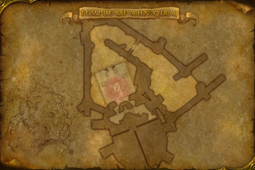 Ahn'Qiraj map with 1 boss location
