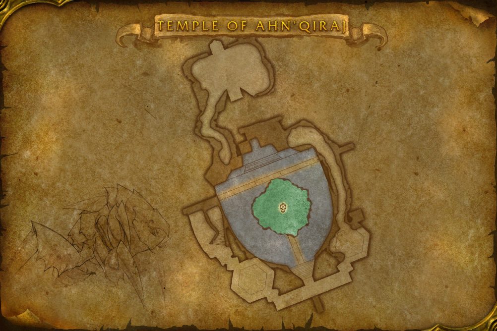 Ahn'Qiraj map with 1 boss location