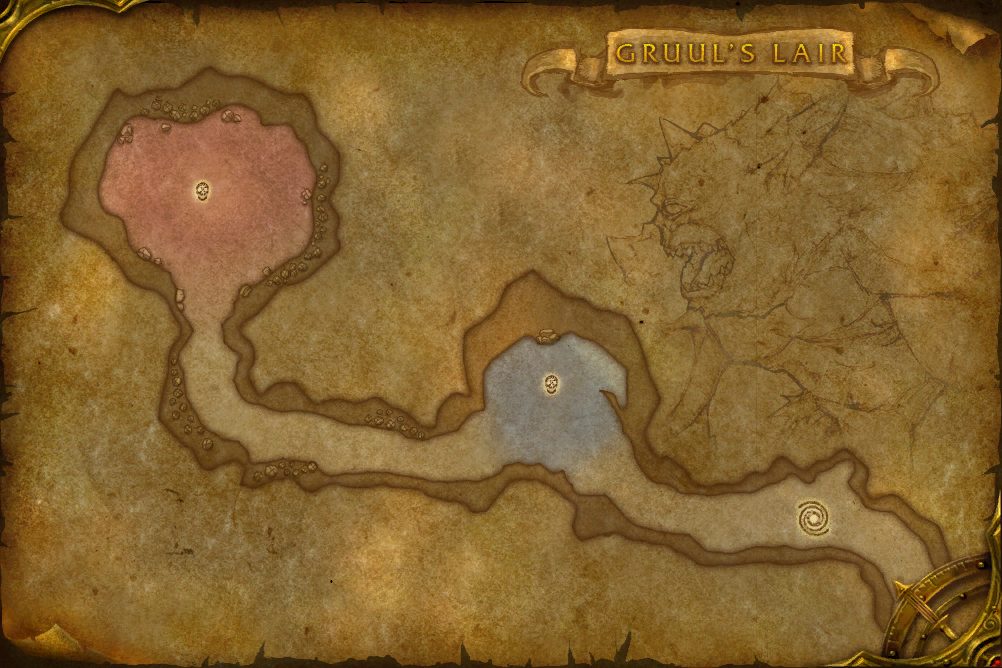 Gruul's Lair map with 2 boss locations