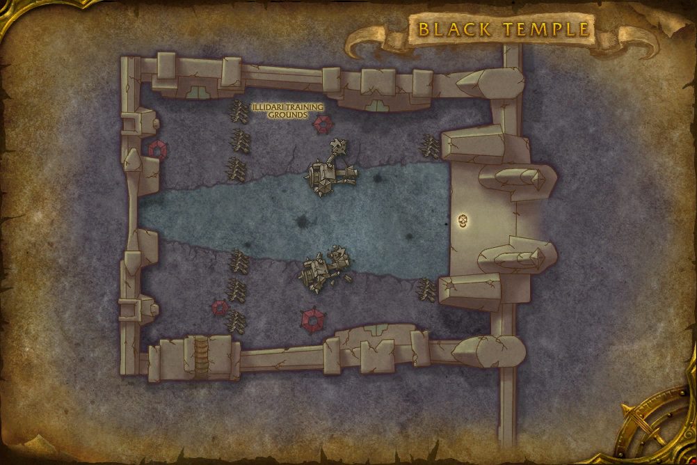 Black Temple map with 1 boss location